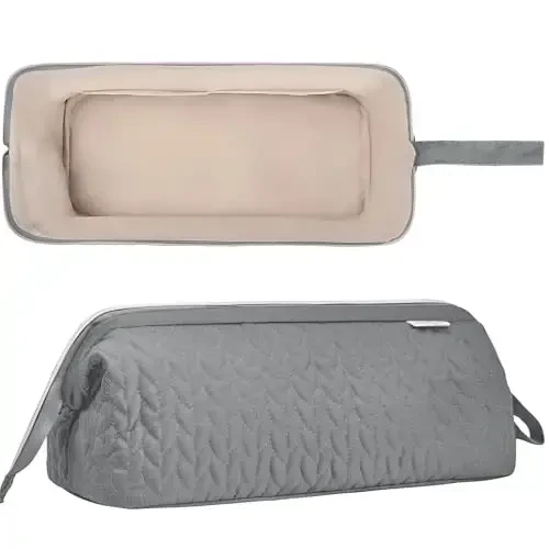 KarSyon Shark Flex Style Case for Dyson Airwrap Hair Dryer Brush Revlon Hair Tools Travel Bag Carrying Case Flat Curling Iron Organizer (Grey) - 3