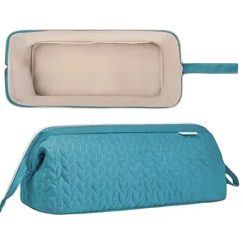 KarSyon Shark Flex Style Case for Dyson Airwrap Hair Dryer Brush Revlon Hair Tools Travel Bag Carrying Case Flat Curling Iron Organizer (Teal Blue) - 3