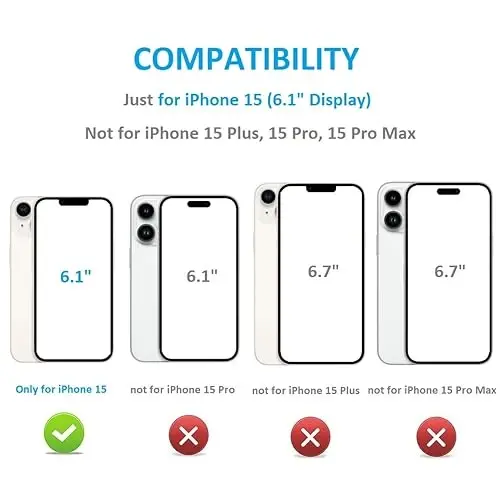 ONETOP Compatible with iPhone 15 Wallet Case with Card Holder, PU Leather Kickstand Card Slots Case, Double Magnetic Clasp and Durable Shockproof Cover 6.1 Inch (White) - 2