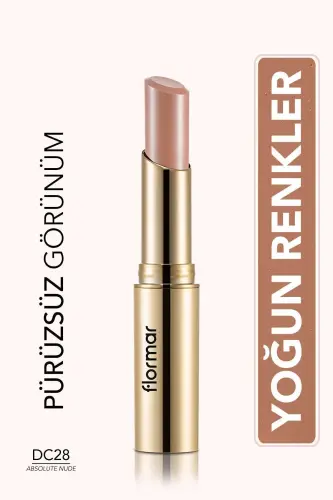 Kaşmir Dokulu Yarı Mat Stik Ruj (Açık Nude) - Deluxe CasModazoneere Lipstick Stylo - DC28 - 8690604185306 - DC28 ABSOLUTE NUDE 