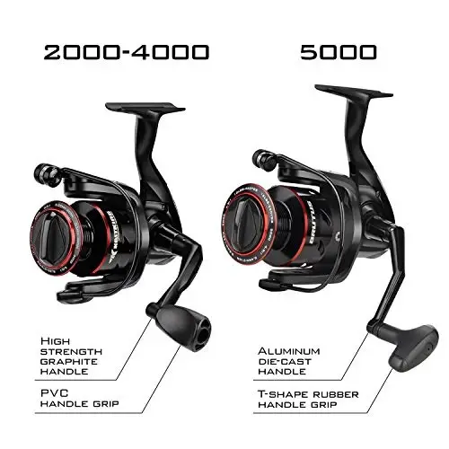 KastKing Brutus Spinning Reel, Freshwater Spinning Fishing Reels, Graphite Frame, CNC Aluminum Spool, 5.2: 1 Gear Ratio, 4+1 Ball Bearings - 4