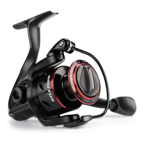 KastKing Brutus Spinning Fishing Reels, 5.2: 1 Gear Ratio,Lightweight | Max Drag: 18.6 lb, 4+1 BB, 6.5-13.1 oz, Graphite Frame,CNC Aluminum Spool, 500-5000 Sizes Ideal for Freshwater - 1