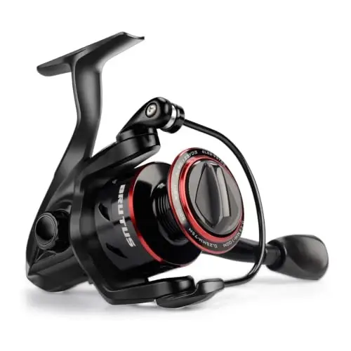 KastKing Brutus Spinning Fishing Reels, 5.2: 1 Gear Ratio,Lightweight | Max Drag: 18.6 lb, 4+1 BB, 6.5-13.1 oz, Graphite Frame,CNC Aluminum Spool, 500-5000 Sizes Ideal for Freshwater - 1