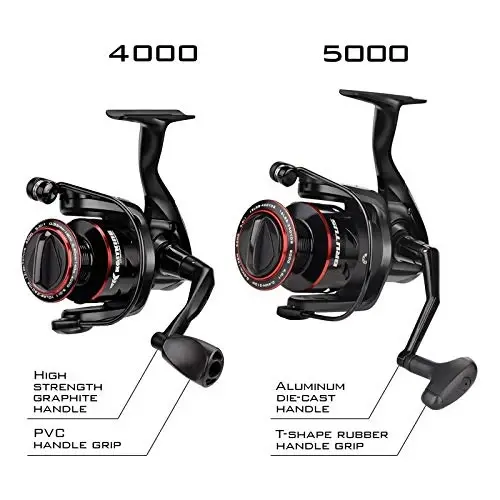 KastKing Brutus Spinning Reel, Freshwater Spinning Fishing Reels, Graphite Frame, CNC Aluminum Spool, 5.2: 1 Gear Ratio, 4+1 Ball Bearings - 5