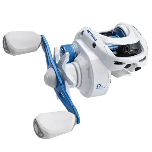 KastKing Centron Lite Baitcasting Fishing Reel – Lightweight, Glass Fiber Infused Nylon Frame – 7.6 OZ – 5 + 1 Anti-Reverse Ball Bearings, 7.1: 1 High-Speed Gear Ratio Fishing Reel with Compact Design - KASTKING