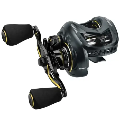 KastKing MegaJaws & Elite Baitcasting Fishing Reels,Lightweight,High Speed | Max Drag: 17.64 lb, 11+1 BB, 6.7 oz, Lightweight Graphite Frame, New AutoMag Dual Brake, 7.2: 1 Gear Ratio - 1