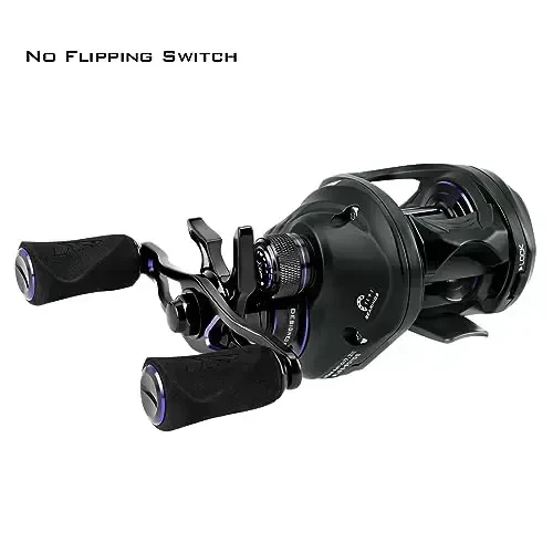 KastKing MegaJaws Elite Baitcasting Reels, Patented AMB System Eliminating Backlashes, Flipping Switch Function, 6.4oz Aluminum Frame Fishing Reel with Carbon Fiber Side Covers - 2