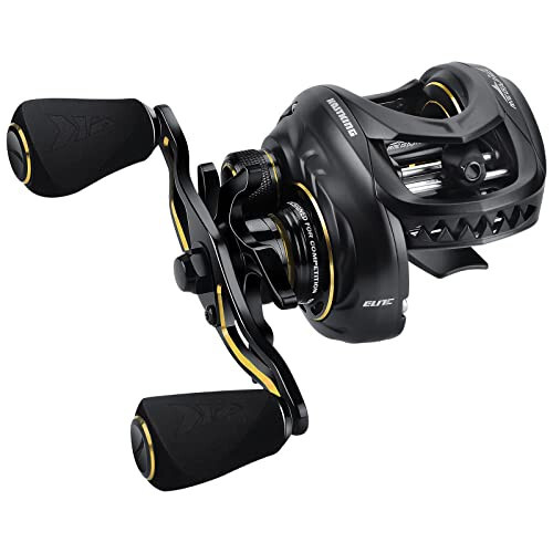 KastKing MegaJaws Elite Baitcasting Reels, Patented AMB System Eliminating Backlashes, Flipping Switch Function, 6.4oz Aluminum Frame Fishing Reel with Carbon Fiber Side Covers - 1