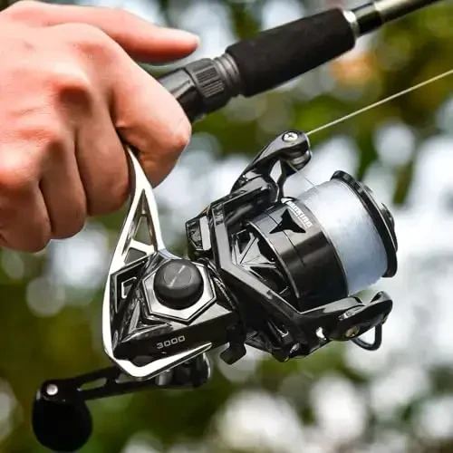 KastKing Megatron Spinning Reel, Freshwater and Saltwater Spinning Fishing Reel, Rigid Aluminum Frame 7+1 Double-Shielded Stainless-Steel BB, Over 30 lbs. Carbon Drag, CNC Aluminum Spool & Handle - KASTKING (1)