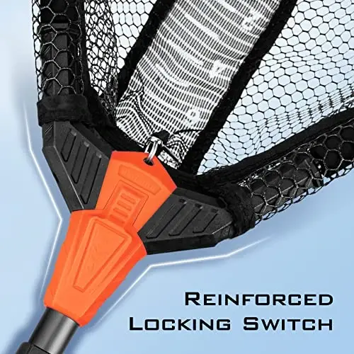 KastKing Pontus Fishing Net, Foldable & Lightweight Landing Net with Built in Length Scale, Strength Aluminum Handle, Fishing Gear and Gift for Men - 3