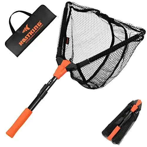 KastKing Pontus Fishing Net, Foldable & Lightweight Landing Net with Built in Length Scale, Strength Aluminum Handle, Fishing Gear and Gift for Men - KASTKING