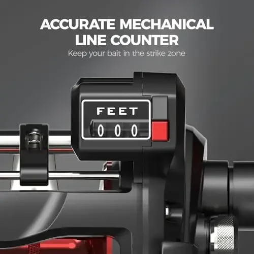 KastKing ReKon Dumaloq Baitcasting Baliq Ovi G'altagi, Tuzli Suv Sohilbo'yi Surf Trolling G'altagi, 30LBS gacha Kuchli Maksimal Qarshilik, Tuzli suv uchun Chidamli Grafit Ramkali, Laqqa baliq, Musk, Bass uchun Oddiy G'altak - 4