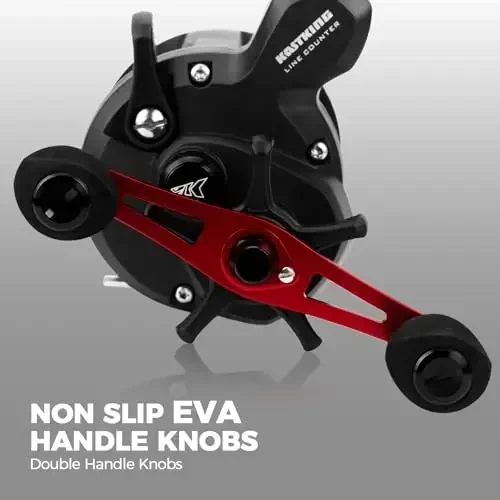 KastKing ReKon Round Baitcasting Fishing Reel, Saltwater Inshore Surf Trolling Reel, Up to 30LBS Powerful Max Drag, Conventional Reel for Catfish, Musky, Bass, Durable Graphite Frame for Saltwater - 5