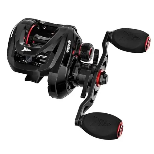 KastKing Royale Legend II Baitcasting G'altaklari, Yangi ixcham dizaynli Baitcaster baliq ovlash g'altagi, 8 kg uglerod tolali tortish, Cross-Fire 8 magnitli tormozlash tizimi, 5,4: 1 va 7,2: 1 da mavjud - 5