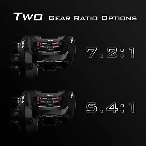 KastKing Royale Legend II Baitcasting Reels, New Compact Design Baitcaster Fishing Reel, 17.64LB Carbon Fiber Drag, Cross-Fire 8 Magnet Braking System, Available in 5.4: 1 and 7.2: 1 - 4