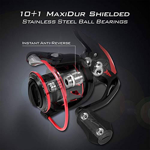 KastKing Sharky III Fishing Reel - New Spinning Reel - Carbon Fiber 39.5 LBs Max Drag - 10+1 Stainless BB for Saltwater or Freshwater - Oversize Shaft - Super Value! - 13