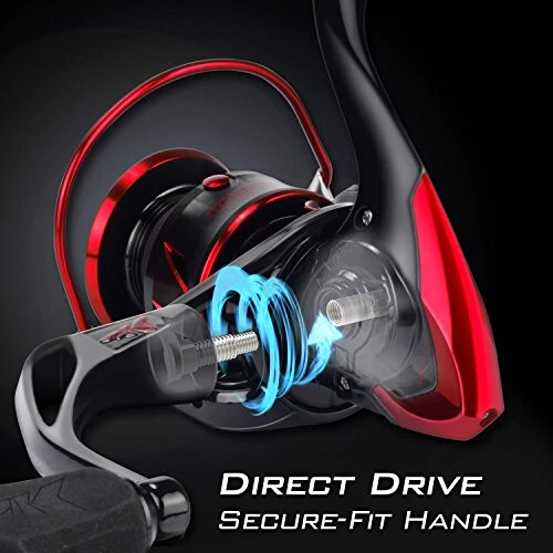 KastKing Sharky III Fishing Reel - New Spinning Reel - Carbon Fiber 39.5 LBs Max Drag - 10+1 Stainless BB for Saltwater or Freshwater - Oversize Shaft - Super Value! - 4