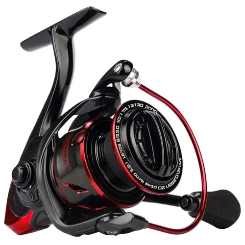 KastKing Sharky III Fishing Reel - New Spinning Reel - Carbon Fiber 39.5 LBs Max Drag - 10+1 Stainless BB for Saltwater or Freshwater - Oversize Shaft - Super Value! - 3