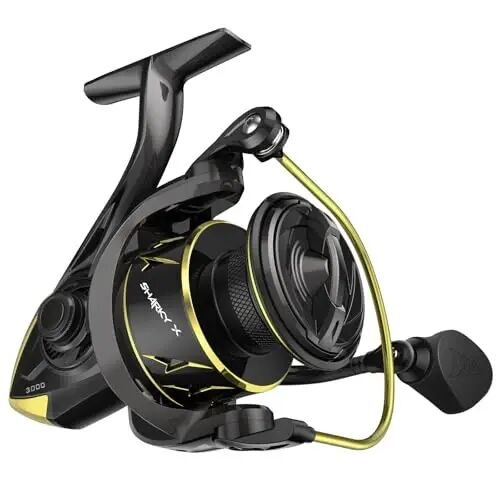KastKing Sharky Spinning Fishing Reels for Saltwater & Freshwater | Max Drag: 39.5 lb, 10+1 BB, 9.8 oz, Lightweight Nylitech Frame, 5.2: 1 & 6.2: 1 Gear Ratio, Oversize Shaft, Fishing Gifts - KastKing