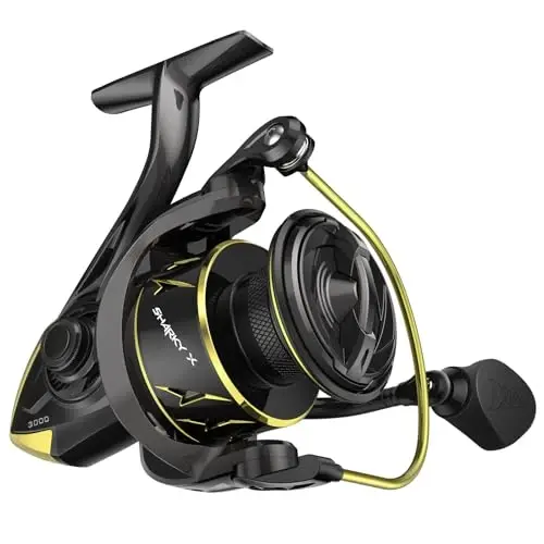KastKing Sharky Spinning Reel – 5.2: 1 & 6.2: 1 Gear Ratios, Carbon Fiber Drag 33–39.5LB, 10+1 Stainless Bearings, Lightweight Nylitech Body, Oversize Shaft, for Saltwater & Freshwater - KASTKING