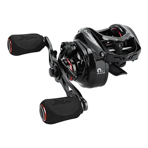 KastKing Spartacus II Baitcasting baliq ovlash g'altagi, 6oz Ultralight Baitcaster g'altagi, 17,6 LB uglerodli tolali tortish bilan super silliq, 7,2: 1 vites nisbati, 39 mm kaft uchun ideal past profil dizayni - 1