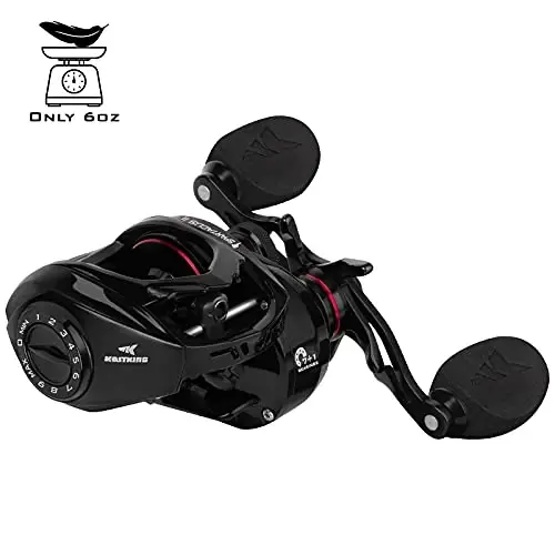 KastKing Spartacus II Baitcasting Fishing Reel, 6oz Ultralight Baitcaster Reel, Super Smooth with 17.6 LB Carbon Fiber Drag, 7.2: 1 Gear Ratio, 39mm Palm Perfect Lower Profile Design - 2