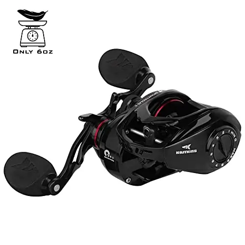 KastKing Spartacus II Baitcasting Fishing Reel, 6oz Ultralight Baitcaster Reel, Super Smooth with 17.6 LB Carbon Fiber Drag, 7.2: 1 Gear Ratio, 39mm Palm Perfect Lower Profile Design - 2