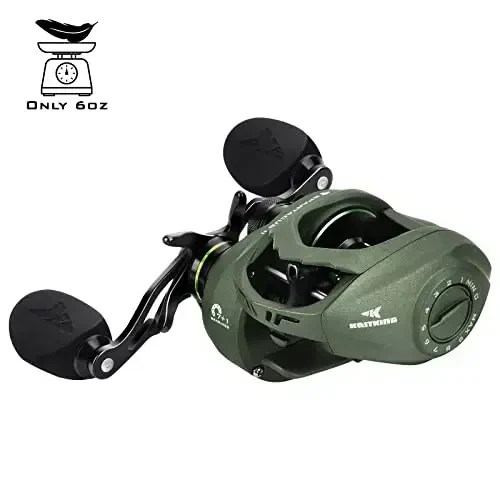 KastKing Spartacus II Baitcasting Fishing Reel, 6oz Ultralight Baitcaster Reel, Super Smooth with 17.6 LB Carbon Fiber Drag, 7.2: 1 Gear Ratio, 39mm Palm Perfect Lower Profile Design - 2