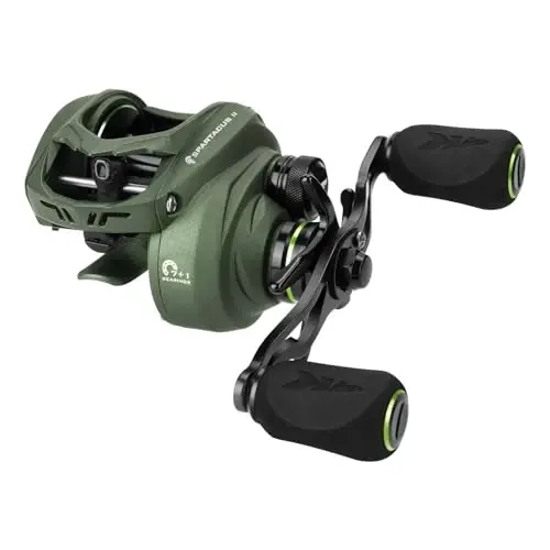 KastKing Spartacus II Baitcasting Fishing Reel, 6oz Ultralight Baitcaster Reel, Super Smooth with 17.6 LB Carbon Fiber Drag, 7.2: 1 Gear Ratio, 39mm Palm Perfect Lower Profile Design 
