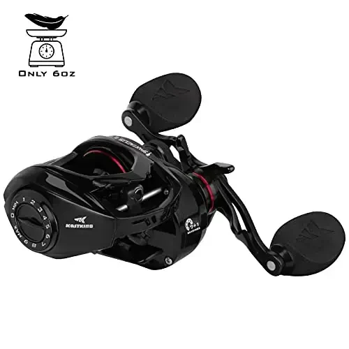 KastKing Spartacus II Baitcasting Fishing Reel, 6oz Ultralight Baitcaster Reel, Super Smooth with 17.6 LB Carbon Fiber Drag, 7.2: 1 Gear Ratio, 39mm Palm Perfect Lower Profile Design - KASTKING (1)