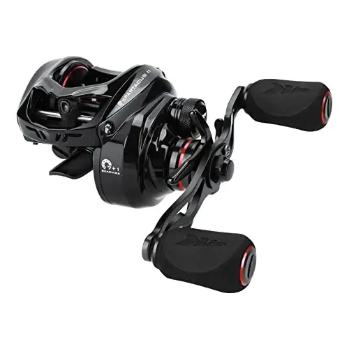 KastKing Spartacus II Baitcasting Fishing Reel, 6oz Ultralight Baitcaster Reel, Super Smooth with 17.6 LB Carbon Fiber Drag, 7.2: 1 Gear Ratio, 39mm Palm Perfect Lower Profile Design - 1