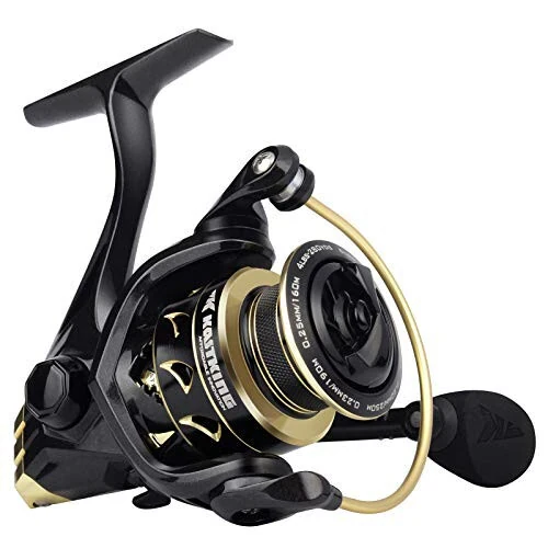 KastKing Valiant Eagle Gold Spinning Reel - 6.2:1 High-Speed Gear Ratio, Freshwater and Saltwater Fishing Reel, Faster Line Retrieve, Braid Ready Spool, 7+1 Shielded Stainless Steel Ball Bearings - KastKing