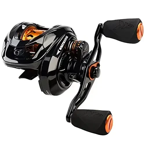 KastKing Zephyr Bait Finesse Baitcasting Reel, Carbon Fiber Fishing Reel - Drag Clicker Version, 7.2: 1 Gear Ratio Fishing Reel - 5.6oz Lightweight Bait Finesse System Casting Reel - KASTKING