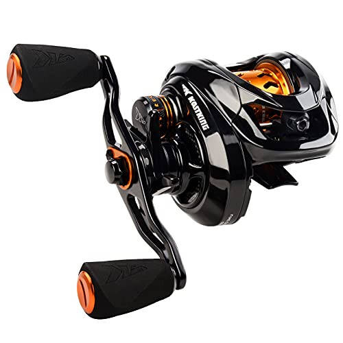 KastKing Zephyr Bait Finesse Baitcasting Reel, Carbon Fiber Fishing Reel - Drag Clicker Version, 7.2:1 Gear Ratio Fishing Reel - 5.6oz Lightweight Bait Finesse System Freshwater Saltwater Casting Reel - 1