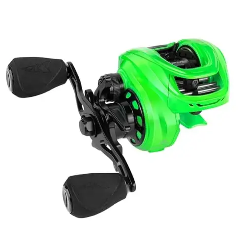 KastKing Zephyr Baitcasting Fishing Reels with 7.2: 1 Gear Ratio | Max Drag: 18.0 lb, 7+1 Double Shielded Stainless Steel BB, 7.4 oz, Brass Main Gear, Halo XII Braking System, Palm Perfect 