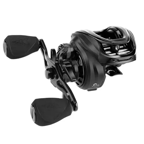 KastKing Zephyr Baitcasting Fishing Reel, Halo XII Magnetic Braking System Baitcaster Reel, 7+1 Double Shielded Stainless Steel BB, 7.2: 1 High-Speed Gear Ratio, 18lb Triple Disc Carbon Fiber Drag - KASTKING
