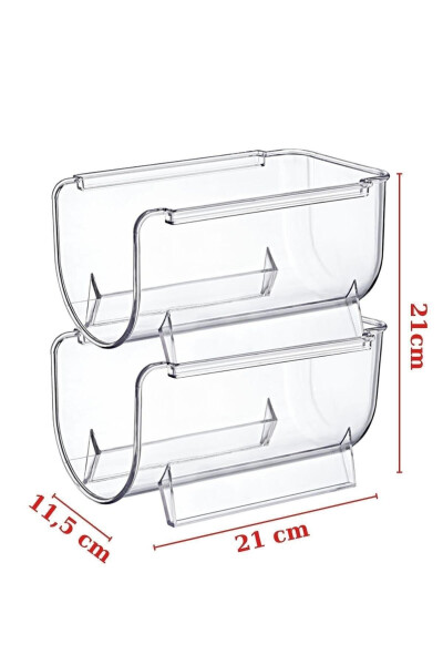 Kat Kat Istiflenebilir Clear Şişe Organizeri 2 Adet Şeffaf - BDD-39 - 4