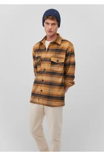 Katakli sariq ko'ylak Regular Fit / Oddiy bichim 0211 - MAVI (1)