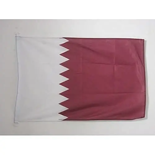 Qatar NAUTICAL Flag 18'' x 12'' - Qatari flags 30 x 45 cm. - Banner 12x18 in for boat - AZ FLAG - AZ FLAG