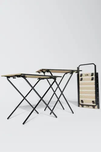 Katlanadigan Camping Stoli Balandligi Sozlanadigan Yog'och Piknik Stoli Ayvon Stoli Oshxona Stoli Rangli-Pushti - 3