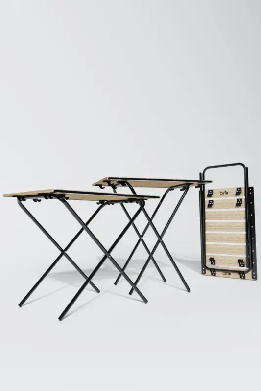 Katlanadigan Camping Stoli Balandligi Sozlanadigan Yog'och Piknik Stoli Ayvon Stoli Oshxona Stoli Rangli-Pushti - 3