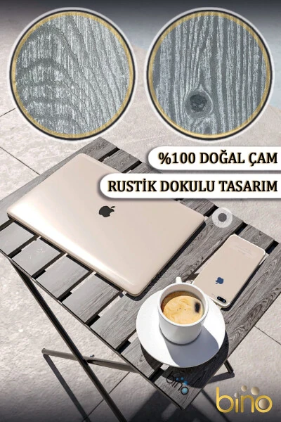 Katlanır Mutfak Masası Yükseklik Ayarlı Ahşap Kamp Masası Piknik Masası Balkon Masası - Modazone (1)