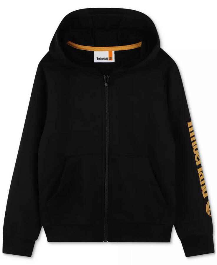 Big Boys Logo French Terry Zip-Up Hoodie Black - 1