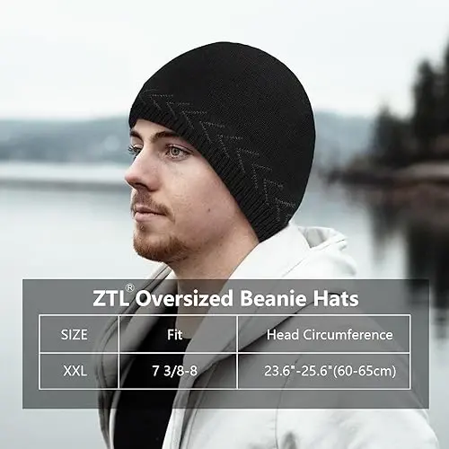 Katta boshlar uchun katta hajmli XXL Beanie shapka 23,6