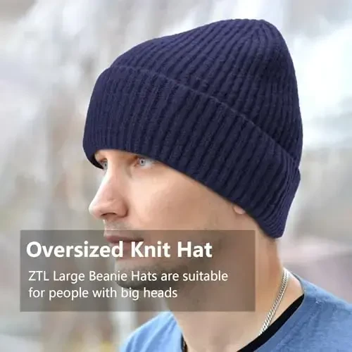 Katta boshlar uchun XXL Beanie shlyapa 23,6