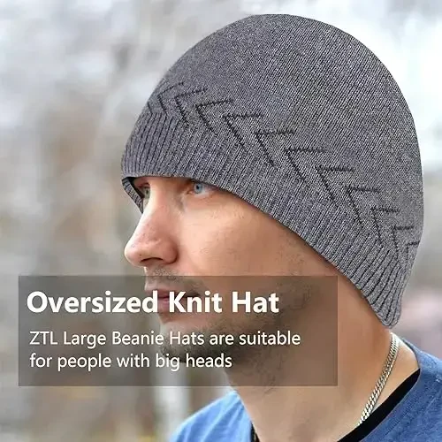 Katta boshlar uchun XXL Beanie shlyapa 23,6