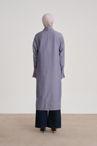 Katta choʻntakli tunika koʻylak 24y4102 Indigo - 5