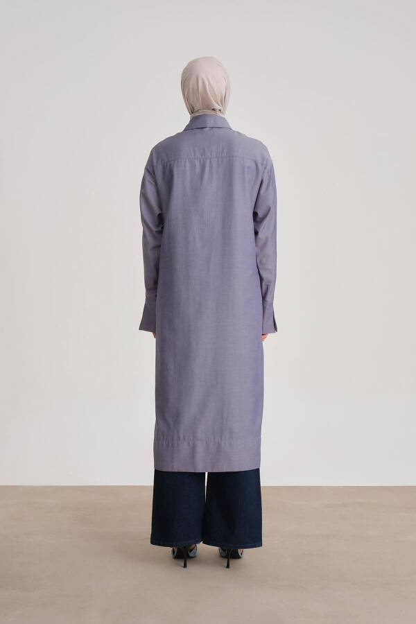 Katta choʻntakli tunika koʻylak 24y4102 Indigo - 5