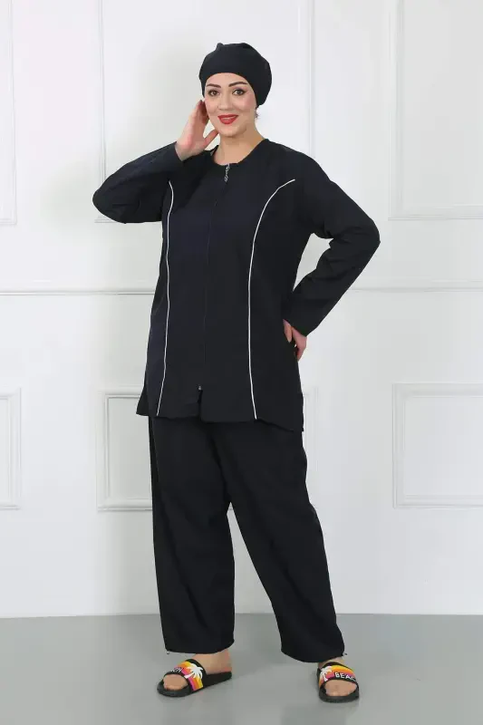 Katta hajmdagi oddiy libos Ko'k 44010 - 5