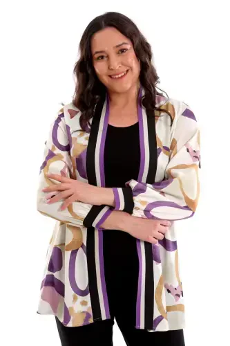 Katta hajmli uzuk halqa naqshli binafsha rangli yoqali lenta bilan - BÜYÜKBEDENIZ (1)